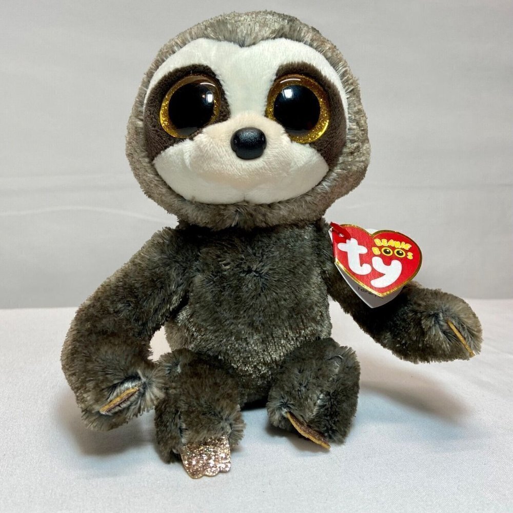 Ty Silk‎ Beanie Boos Dangler Sloth 6" Plush Stuffed Animal Toy Sparkle Feet 2019